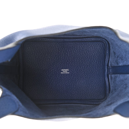 Hermes Taurillon Clemence Picotin Lock 18 PM Bleu Saphir 5 of 10