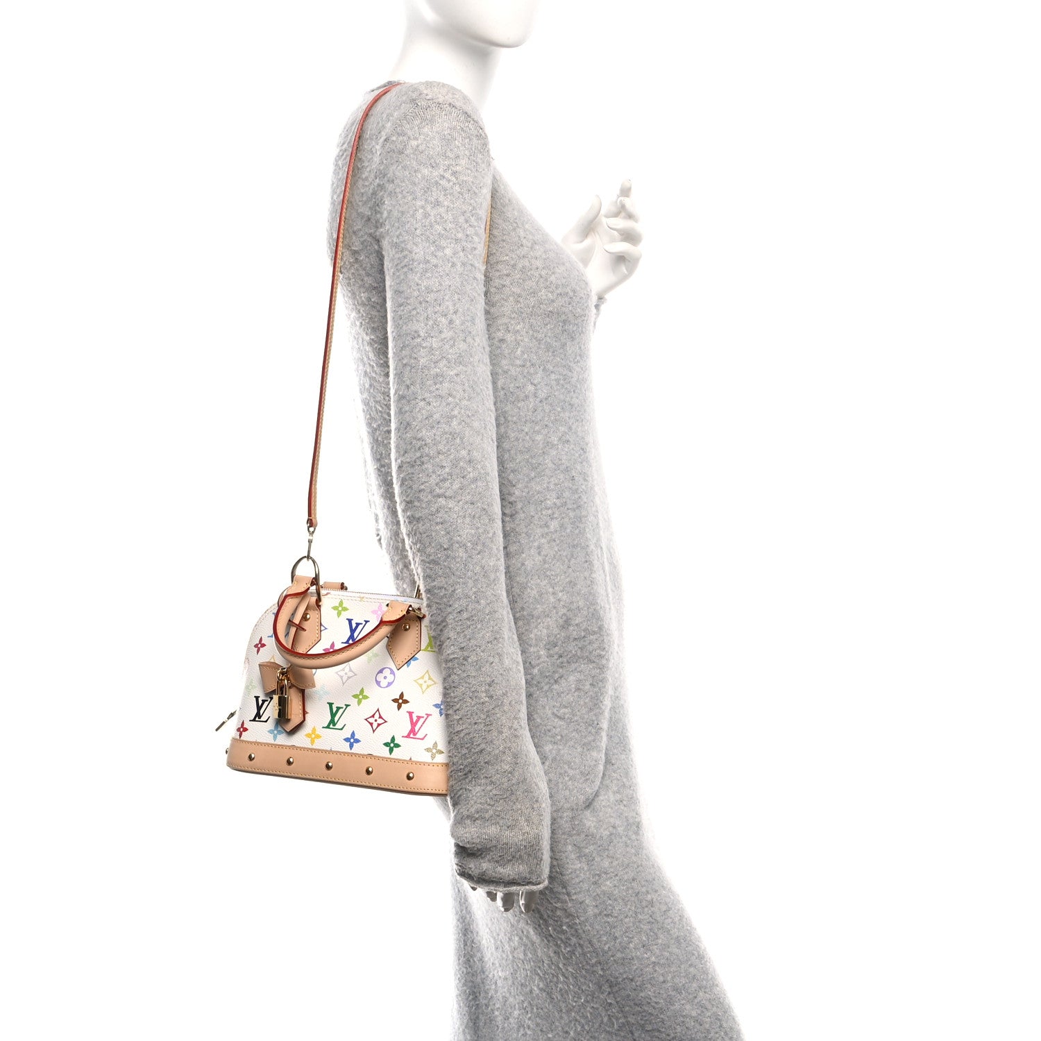 Louis Vuitton LV x TM Monogram Multicolor Alma BB White 2 of 9