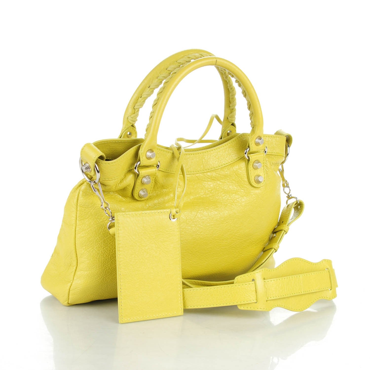 Balenciaga Agneau Giant 12 Silver Hardware Town Jaune Poussin 3 of 7