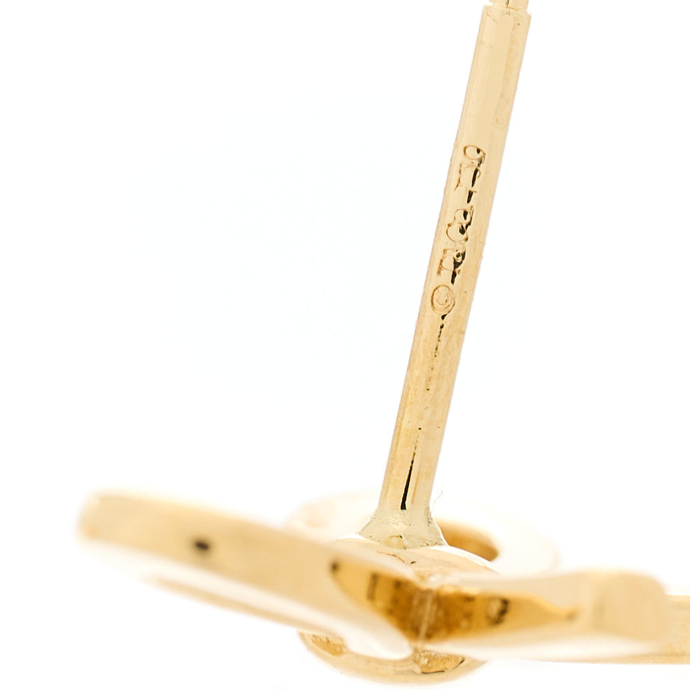 Tiffany 18K Yellow Gold Bow Earrings 3 of 3
