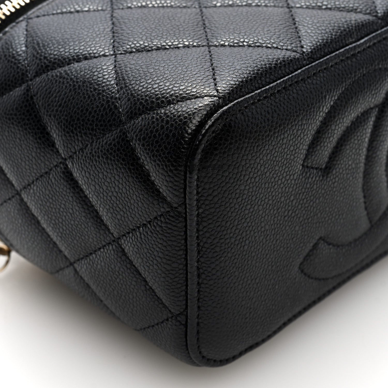 Chanel Caviar Quilted Small Vanity Case With Chain Black 9 of 10