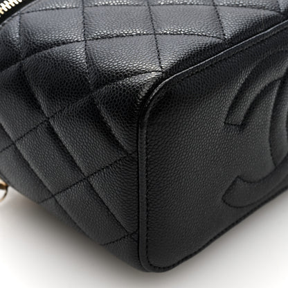 Chanel Caviar Quilted Small Vanity Case With Chain Black 9 of 10