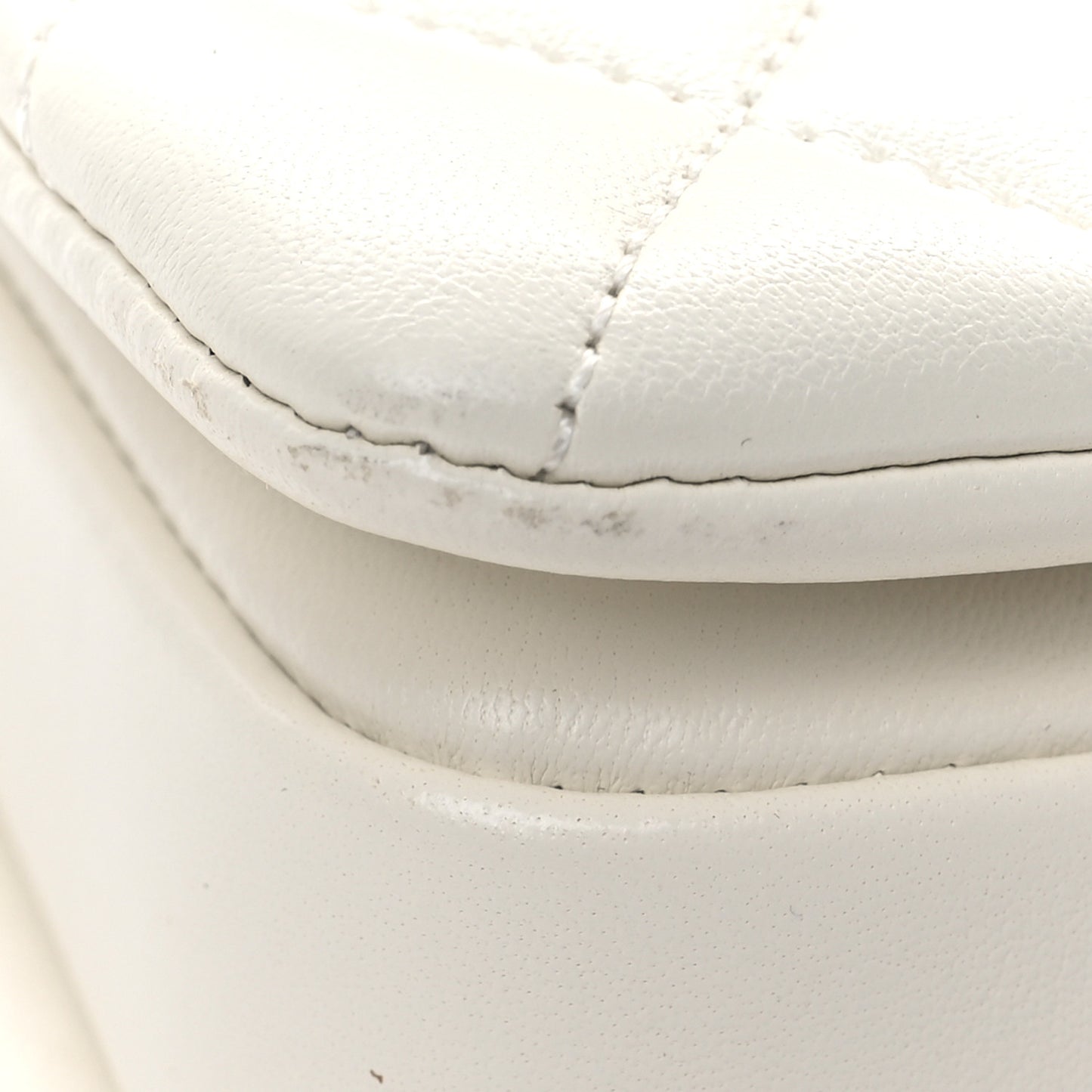 Lambskin Quilted Mini Trendy CC Dual Handle Flap Bag White