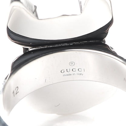 Gucci Sterling Silver Enamel Orso Ring 52 6 4 of 6