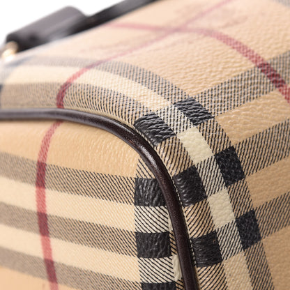 Burberry Haymarket Check Small Chester Bowling Bag Chocolate 9 of 17