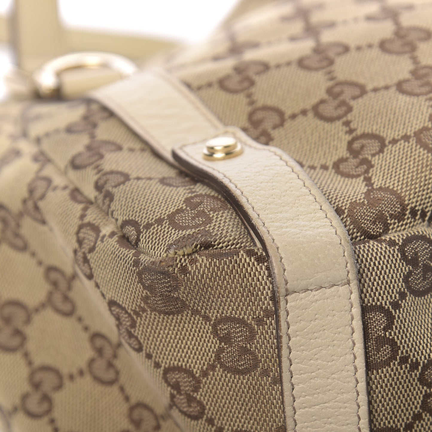 Monogram Medium Abbey Shoulder Bag Off White