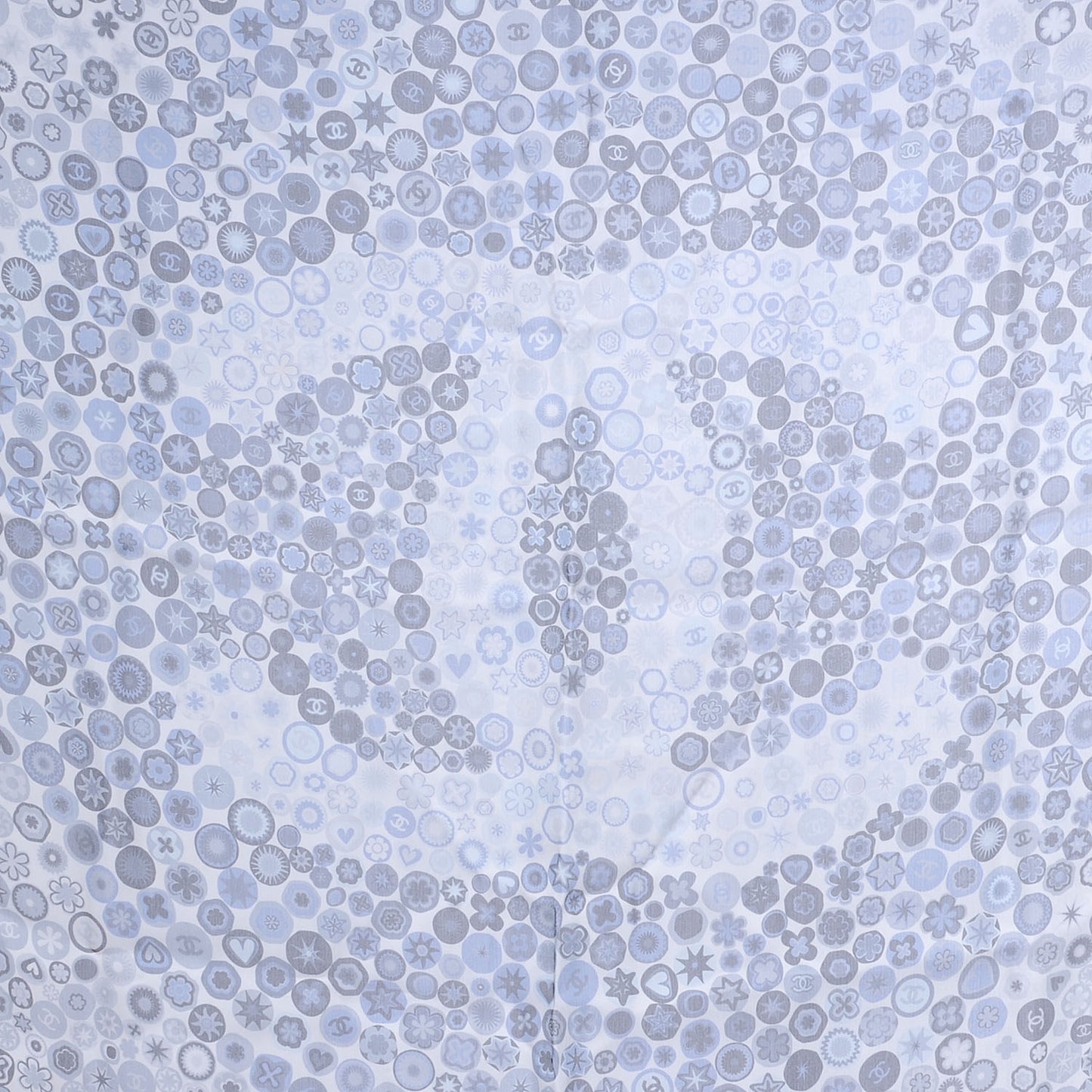 Silk CC Symbols Scarf Blue