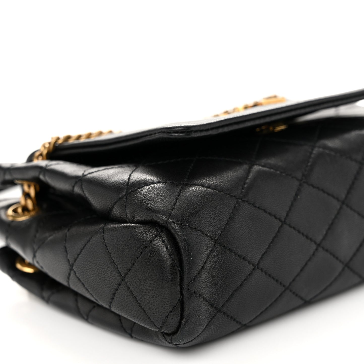 Lambskin Quilted Monogram Mini Nolita Black