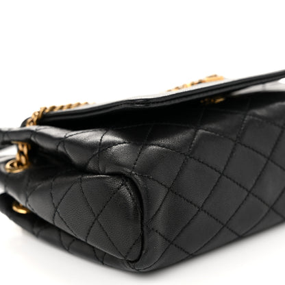 Saint Laurent Lambskin Quilted Monogram Mini Nolita Black 9 of 10