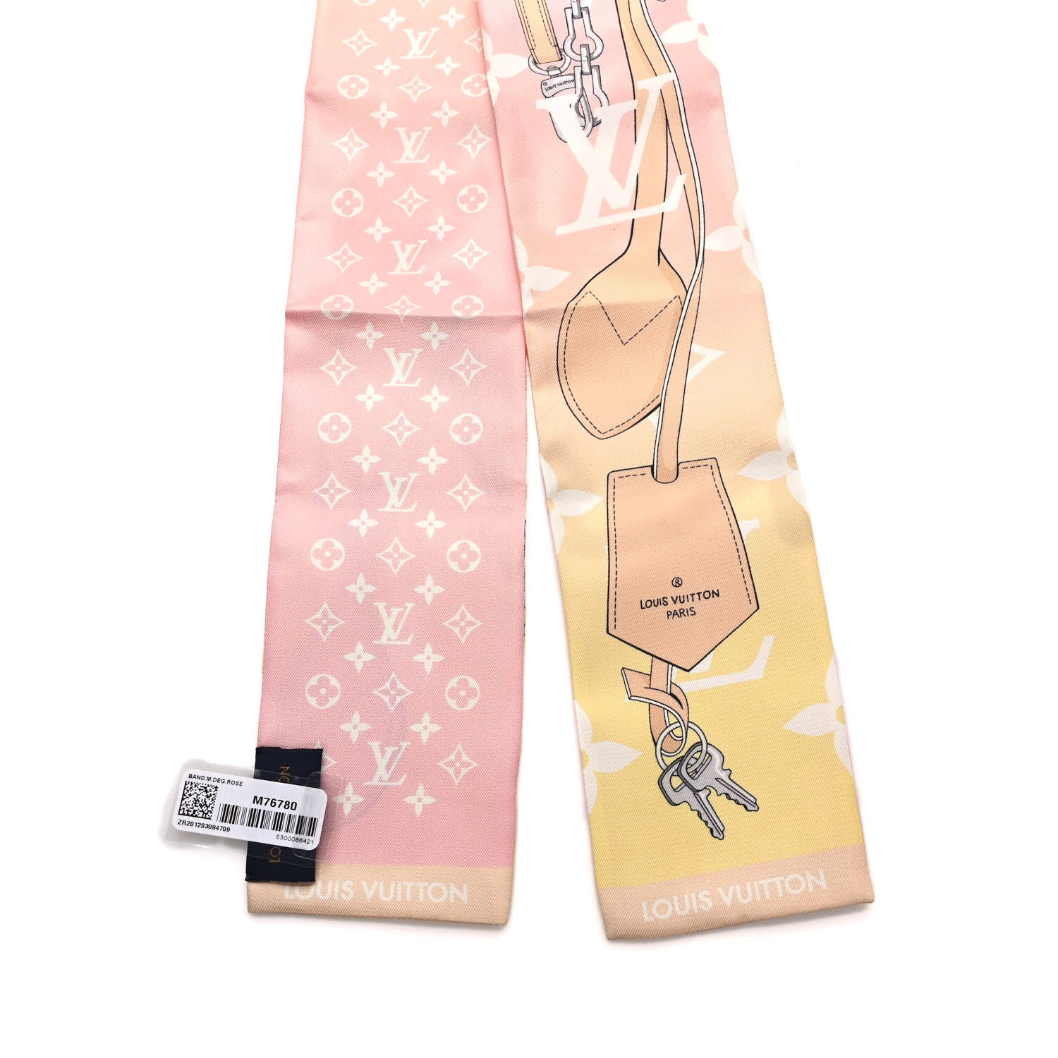 Louis Vuitton Silk Monogram Gradient By The Pool Bandeau Pink 2 of 3
