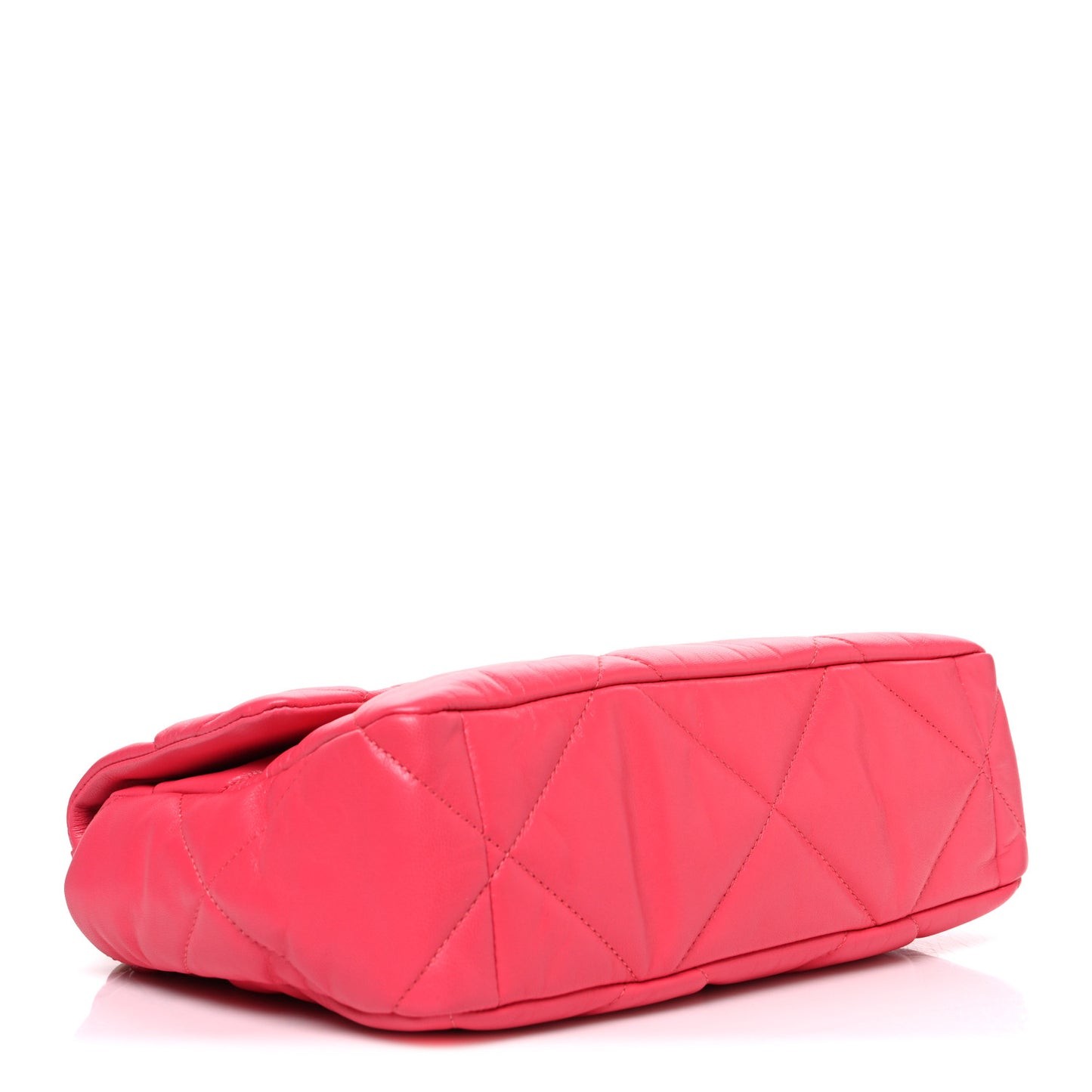 Lambskin Quilted Large Chanel 19 Flap Dark Pink