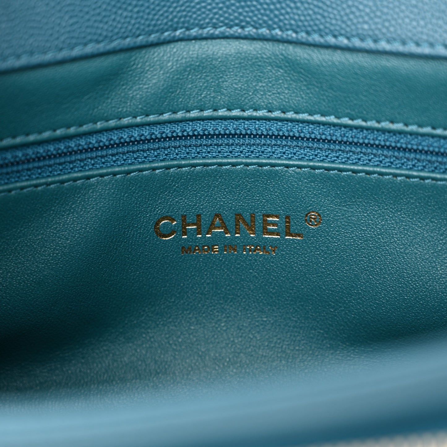 Caviar Quilted Small Business Affinity Flap Blue