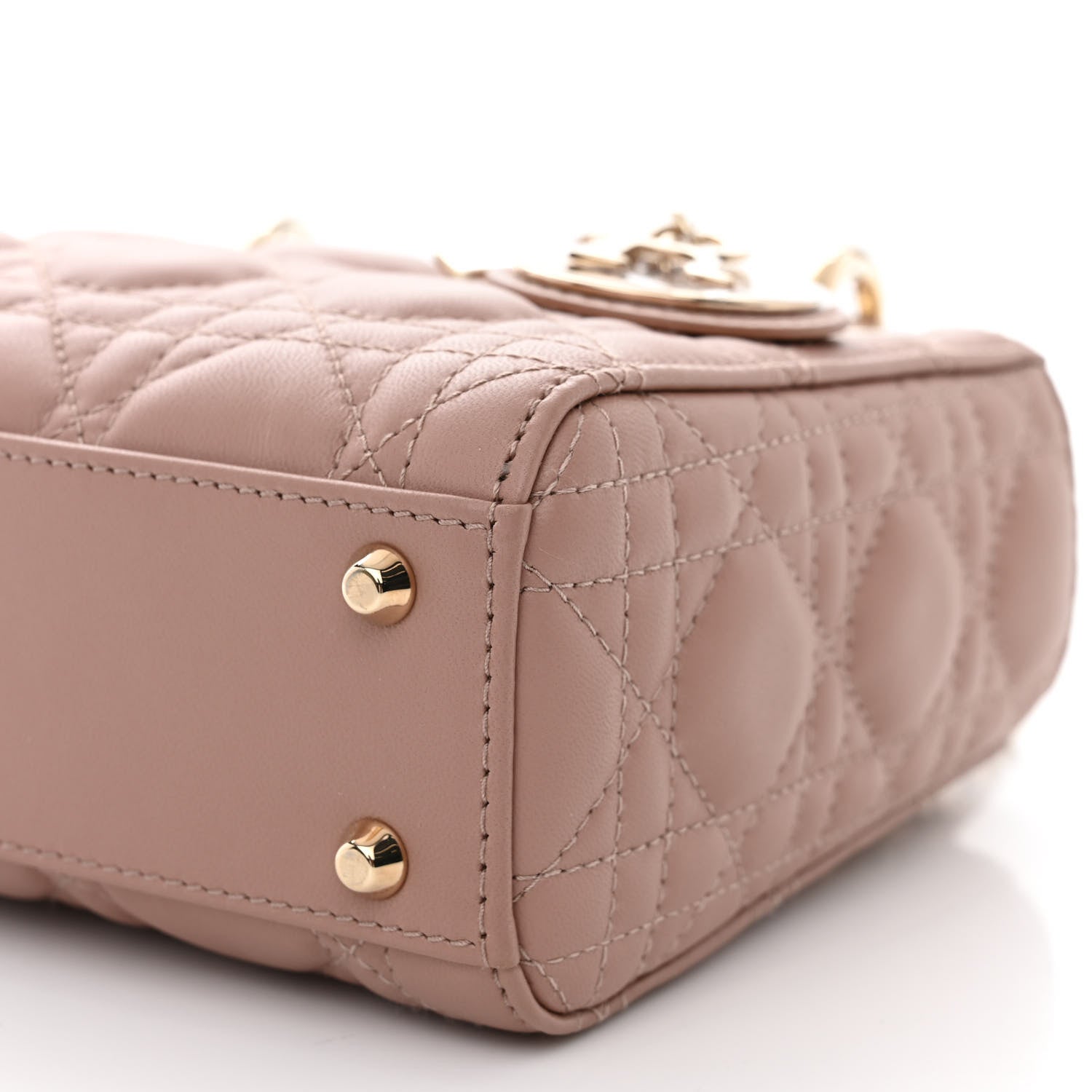 Christian Dior Lambskin Cannage Mini Lady Dior Blush 10 of 12