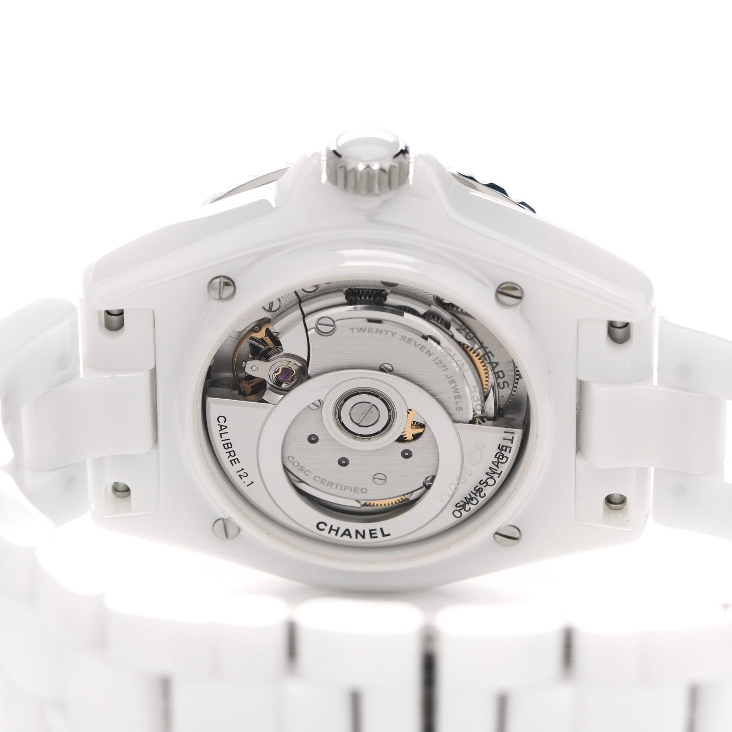 Chanel Stainless Steel Ceramic Diamond 38mm J12 Limited Edition Automatic Watch White 4 of 5