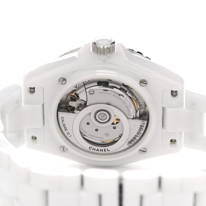 Chanel Stainless Steel Ceramic Diamond 38mm J12 Limited Edition Automatic Watch White 4 of 5