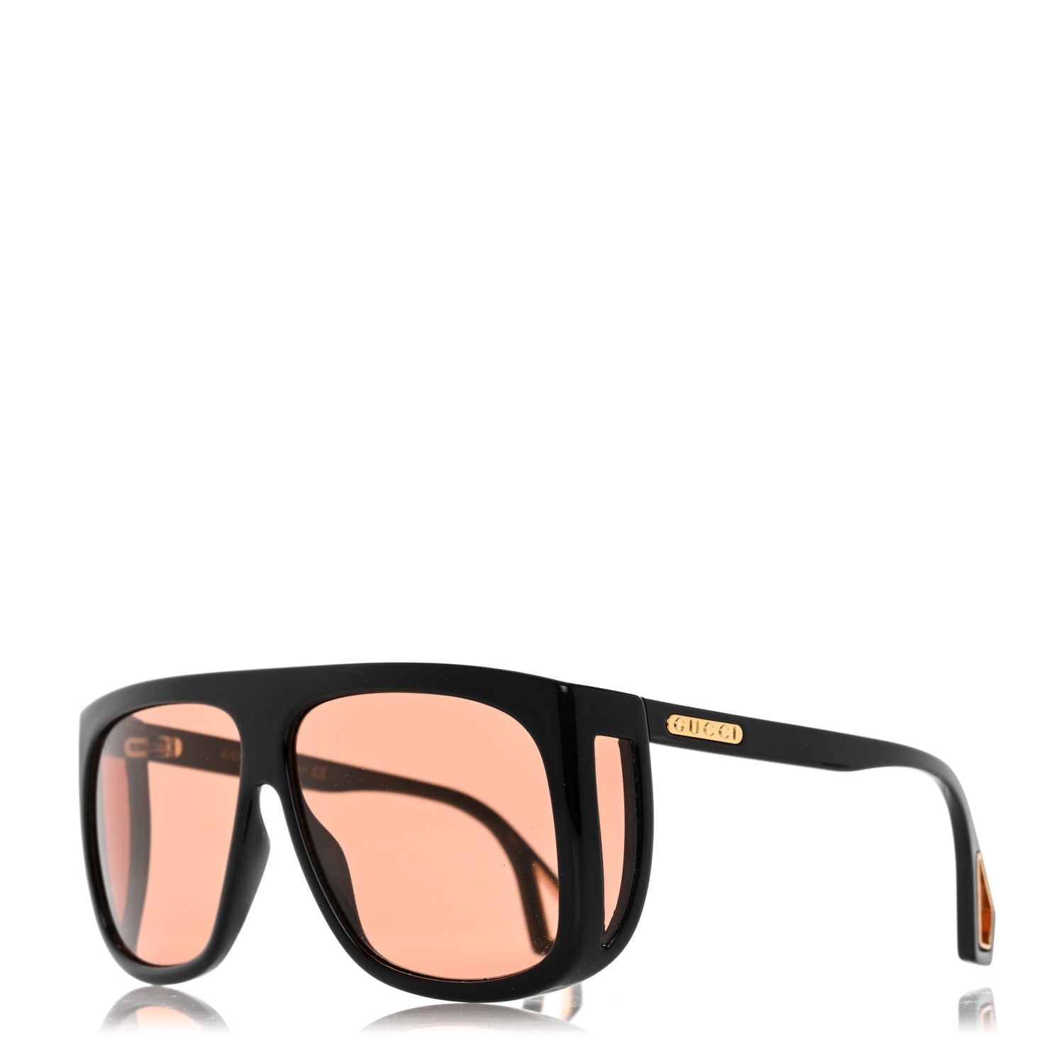 Gucci Acetate Shield Sunglasses GG0467S Black 1 of 9