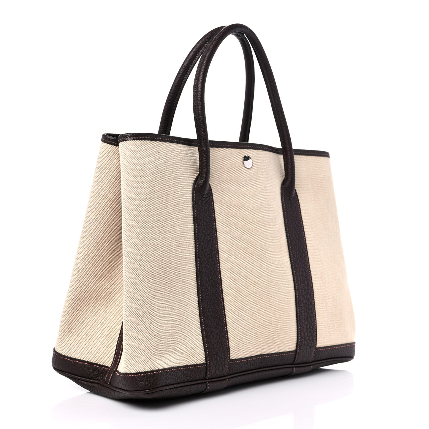 Buffle Skipper Toile Garden Party 36 MM Tote Marron Fonce