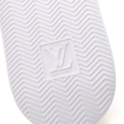 Louis Vuitton Grained Calfskin Embossed Monogram Mens Beverly Hills Sneakers 8 White 7 of 9