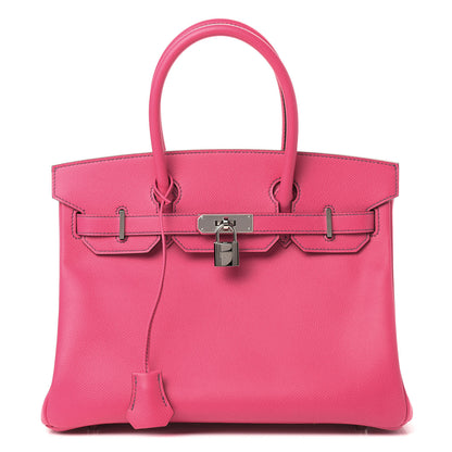 Hermes Epsom Horseshoe Birkin 30 Rose Tyrien Iris 1 of 10