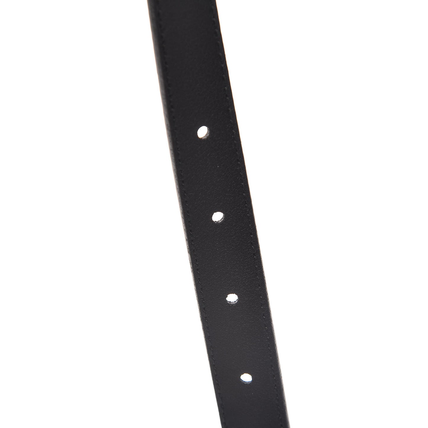 Calfskin Pearl Double G 20mm Belt 70 28 Black Cream