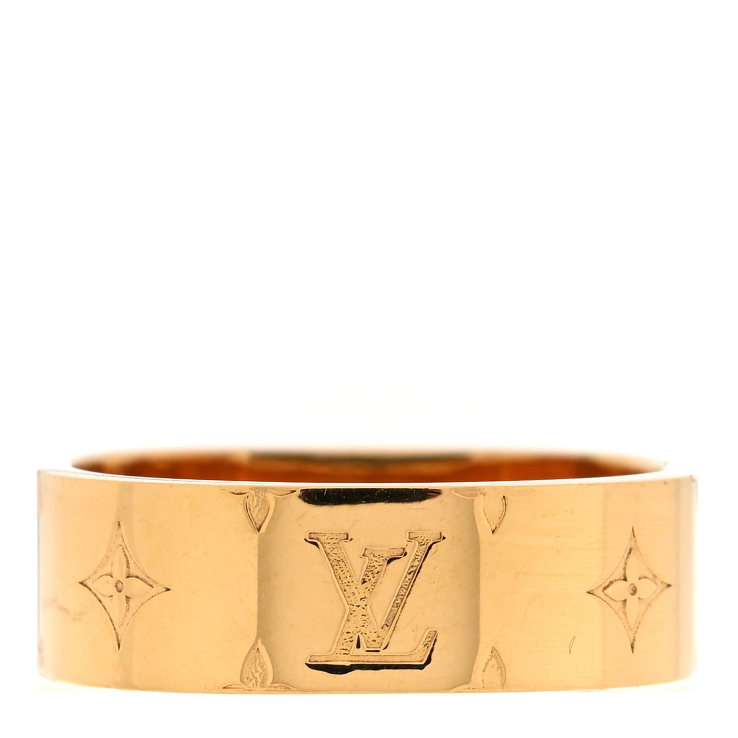 Brass Monogram Engraved Nanogram Ring S Gold