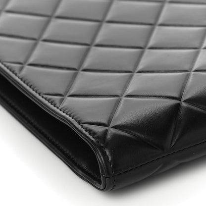 Chanel Calfskin Quilted Diamond Document Portfolio Holder Black 8 of 11