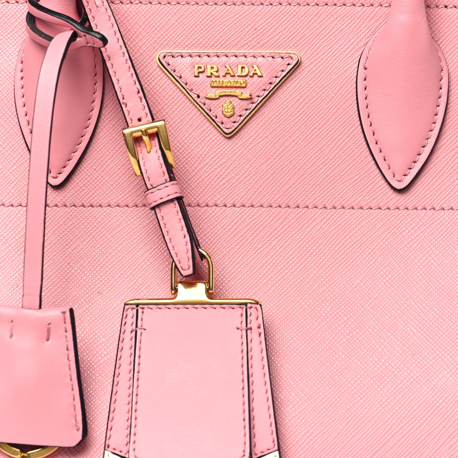 Prada Saffiano City Calfskin Greche Paradigme Bag Pink 7 of 10