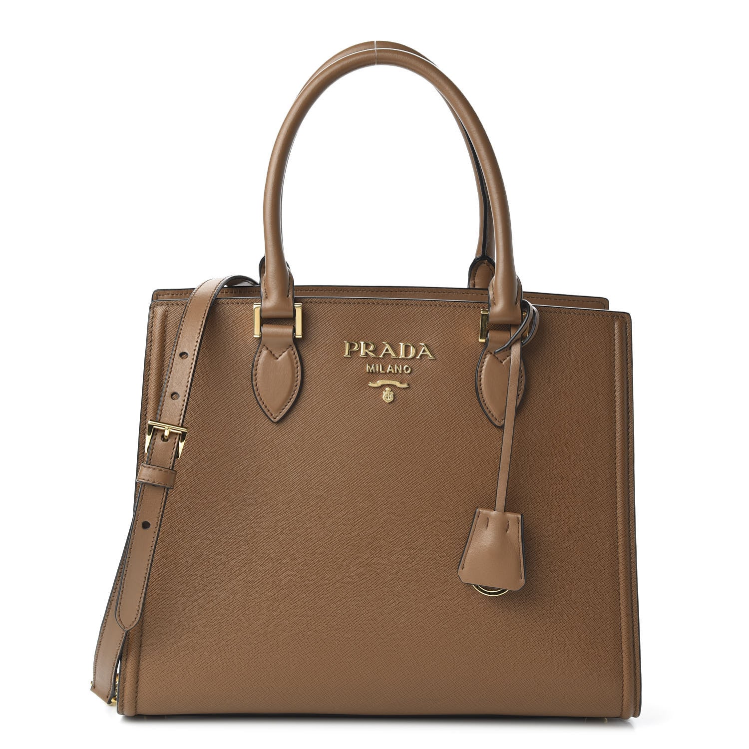 Prada Saffiano Soft Calfskin Tote Cannella 1 of 9
