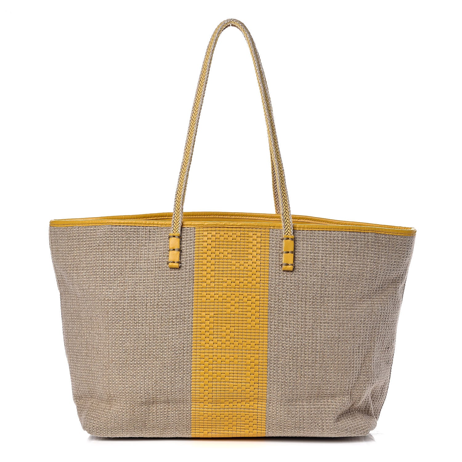 Fendi Woven Straw Raffia Roll Tote 1 of 11