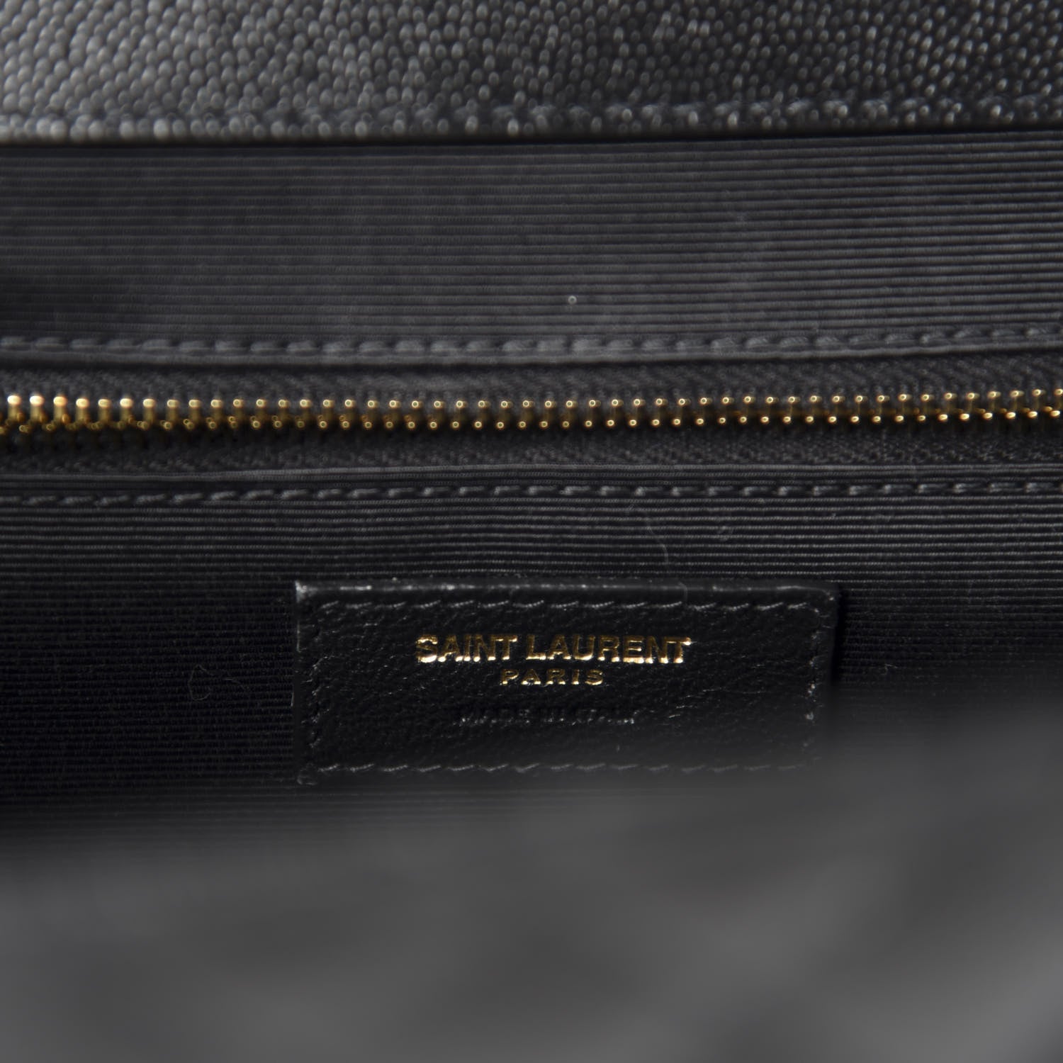 Saint Laurent Grain De Poudre Textured Mixed Matelasse Large Triquilt Monogram Satchel Black 8 of 12