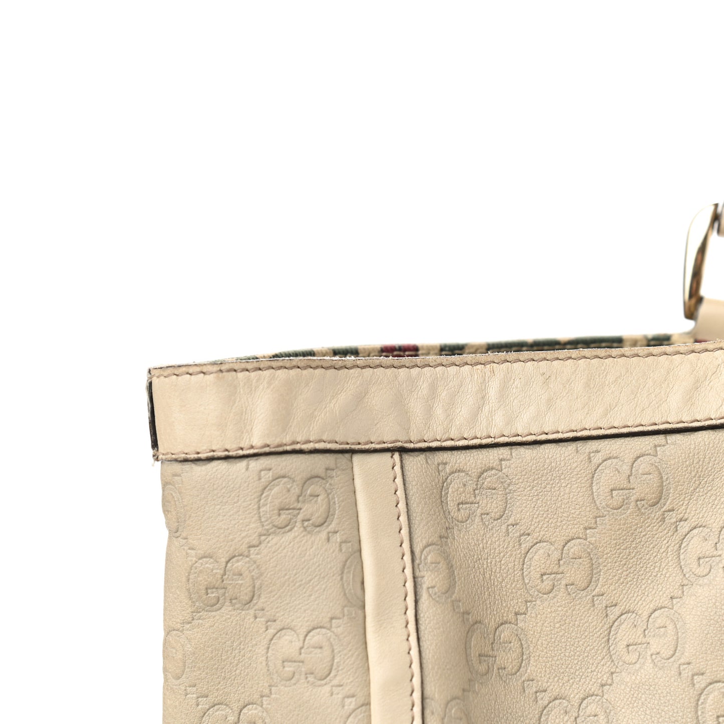 Guccissima Large Abbey Tote Off White
