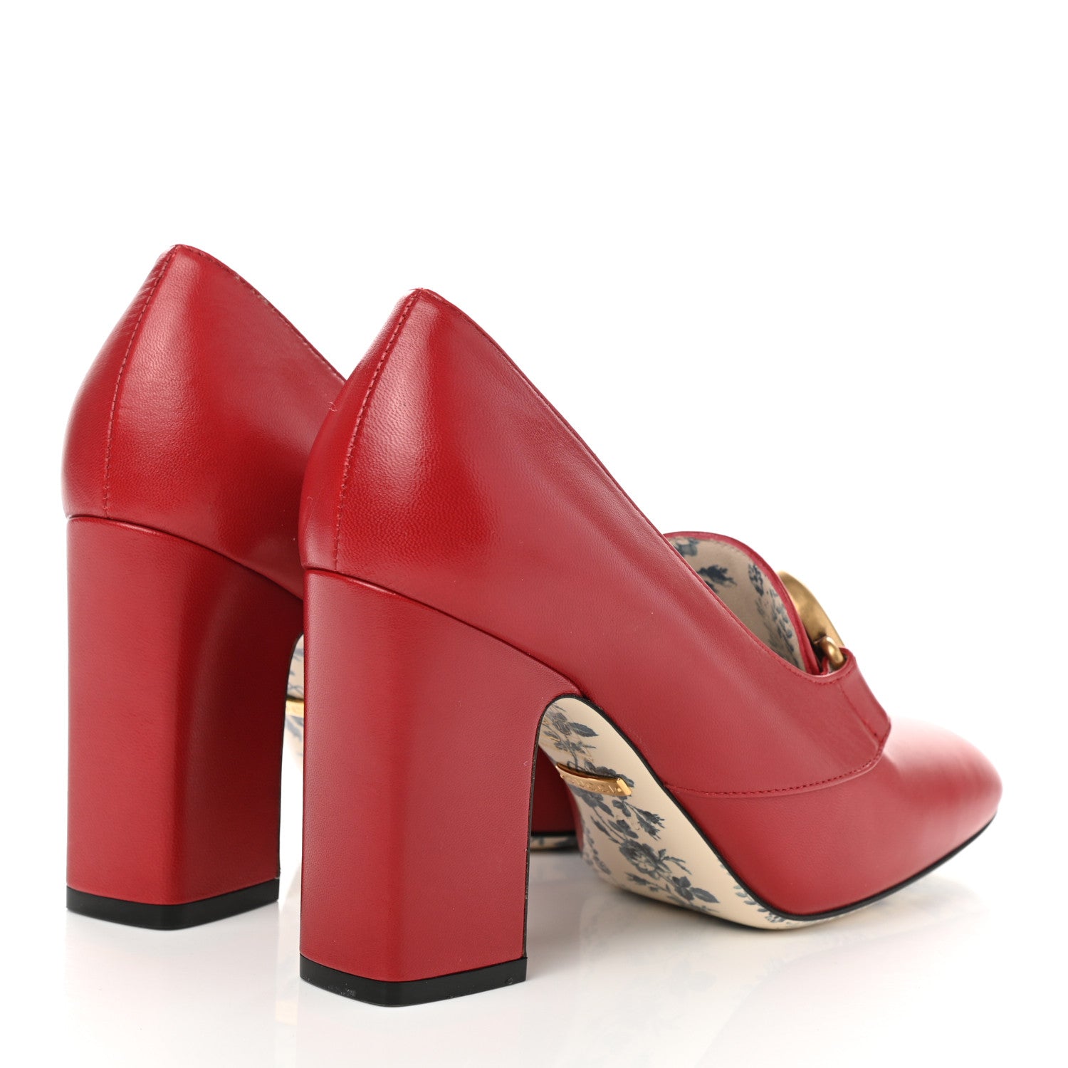 Gucci Malaga Kid GG Victoire 95mm Loafer Pumps 36 Hibiscus Red 4 of 8