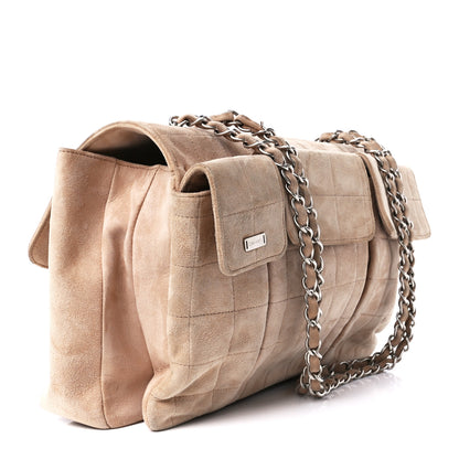 Chanel Suede Chocolate Bar Mademoiselle Flap Beige 3 of 14