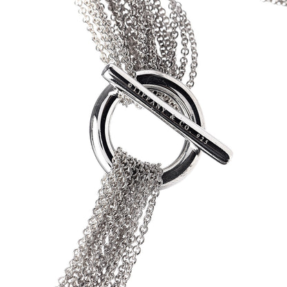 Tiffany Sterling Silver Heart Multi Chain Toggle Necklace 5 of 5