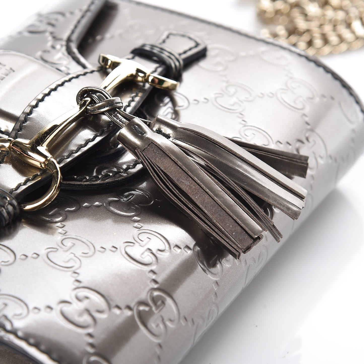 Shine Guccissima Mini Emily Chain Shoulder Bag Sasso