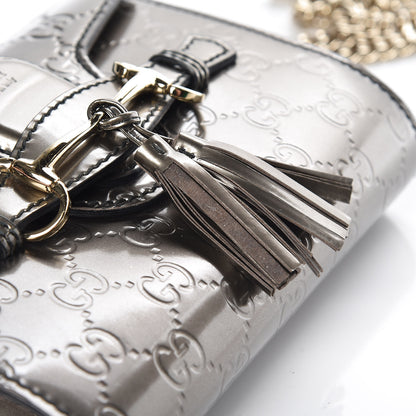 Gucci Shine Guccissima Mini Emily Chain Shoulder Bag Sasso 13 of 15