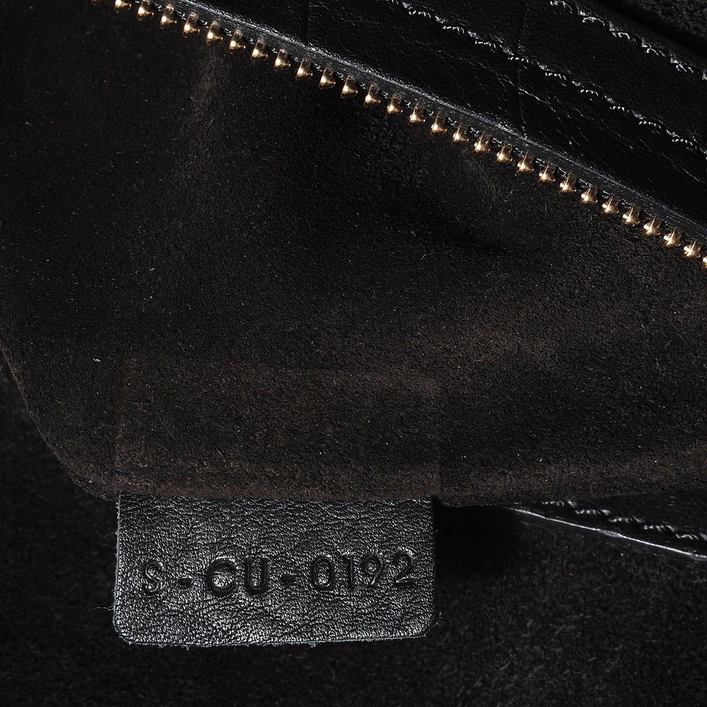 Crocodile Embossed Medium Phantom Luggage Black