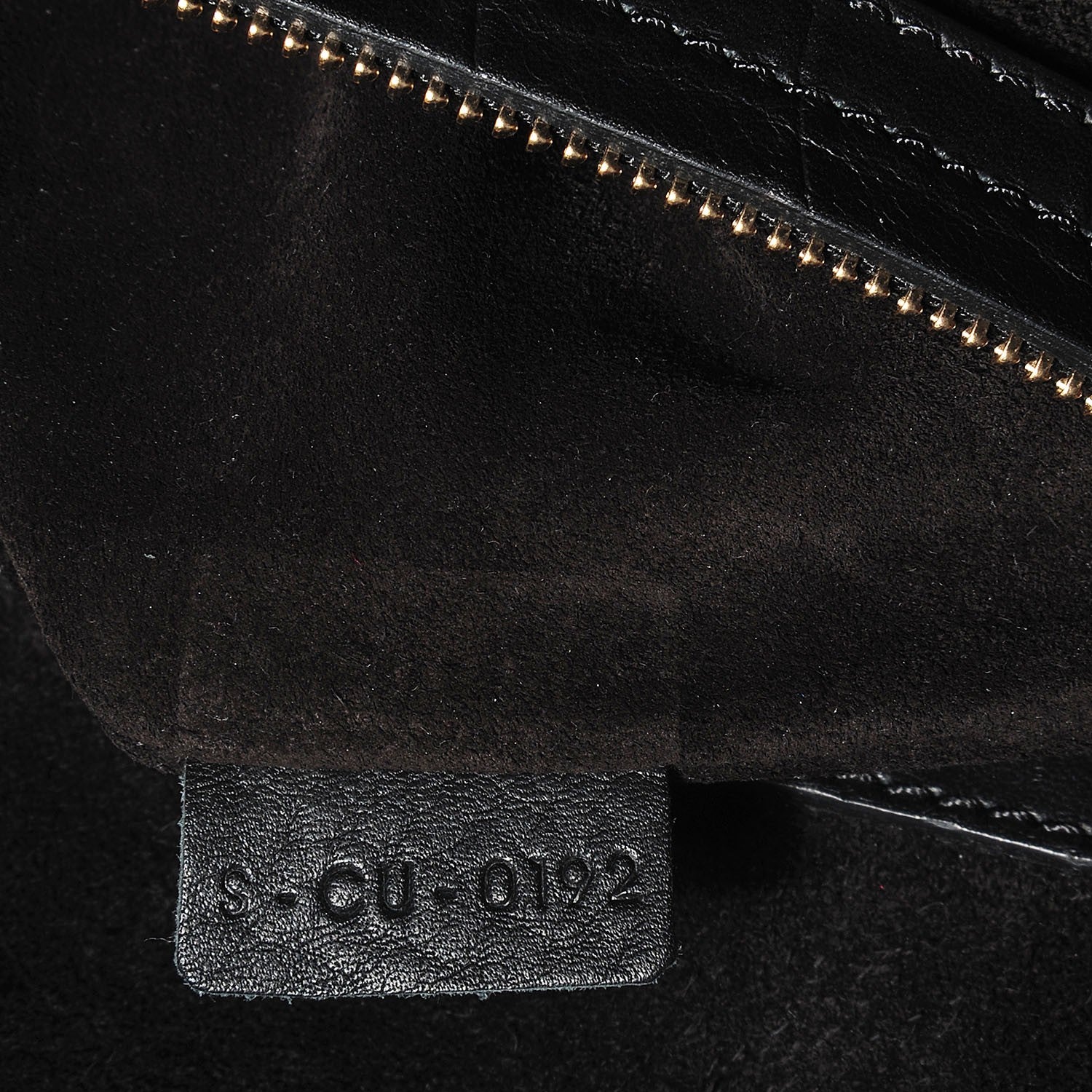 Celine Crocodile Embossed Medium Phantom Luggage Black 6 of 7