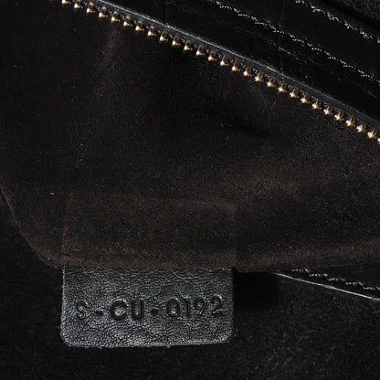 Celine Crocodile Embossed Medium Phantom Luggage Black 6 of 7