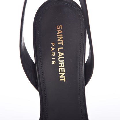 Saint Laurent Calfskin Farrah 80 Platform Sandals 38 Paris Fog 7 of 8
