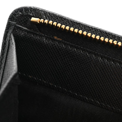 Prada Saffiano Metal Compact Wallet Black 10 of 15