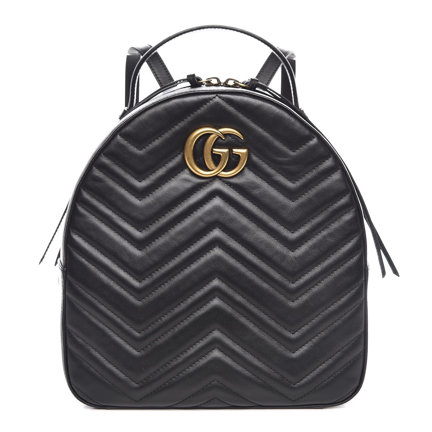 Calfskin Matelasse GG Marmont Backpack Black