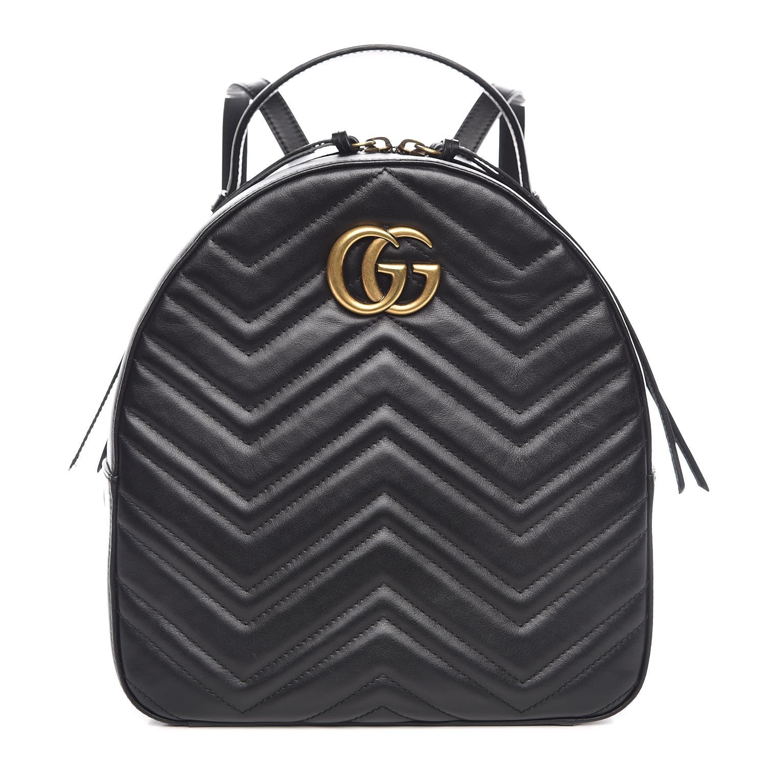Gucci Calfskin Matelasse GG Marmont Backpack Black 1 of 7