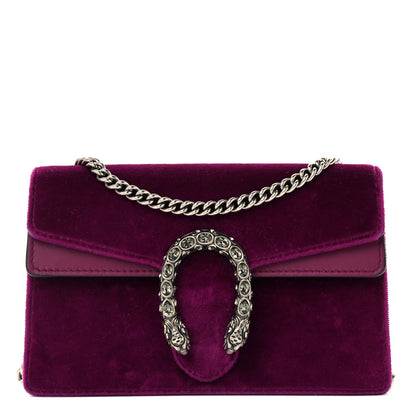 Gucci Velvet Super Mini Dionysus Shoulder Bag Fuchsia Violet Cyclamen 1 of 10