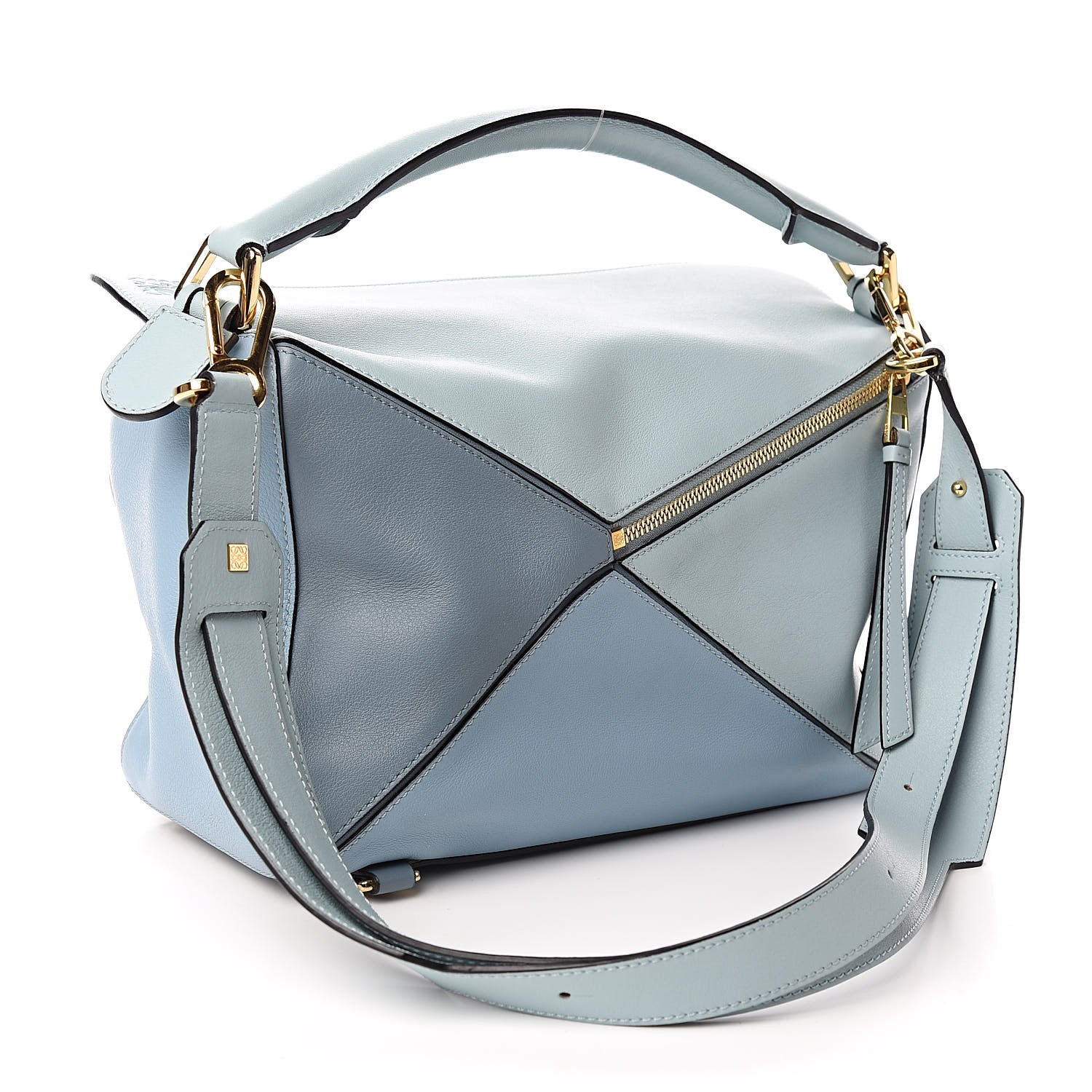Loewe Calfskin Medium Puzzle Bag Aqua Light Blue Stone Blue 3 of 9