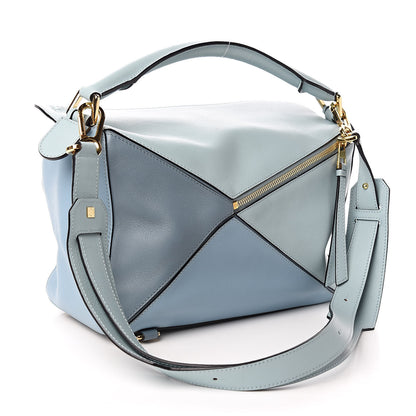 Loewe Calfskin Medium Puzzle Bag Aqua Light Blue Stone Blue 3 of 9