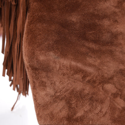 Christian Louboutin Suede Calfskin Pouliche Fringe 70 Boots 37.5 Havane 7 of 10