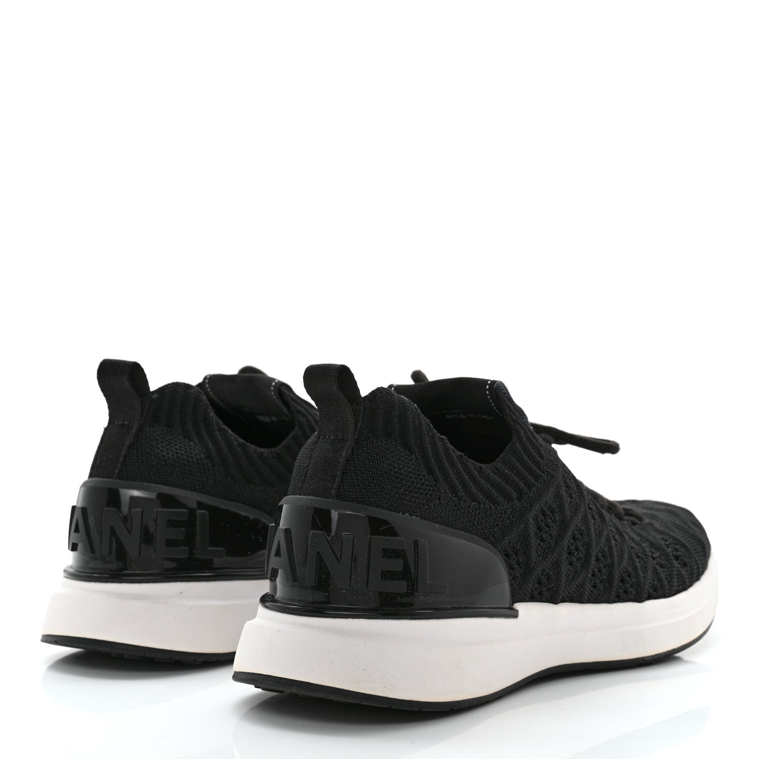 Chanel Fabric Logo Sneakers 38 Black 4 of 8