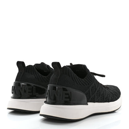Chanel Fabric Logo Sneakers 38 Black 4 of 8