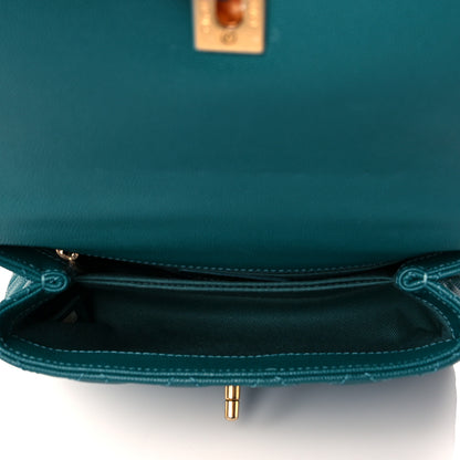 Chanel Caviar Quilted Mini Coco Handle Flap Green 5 of 11